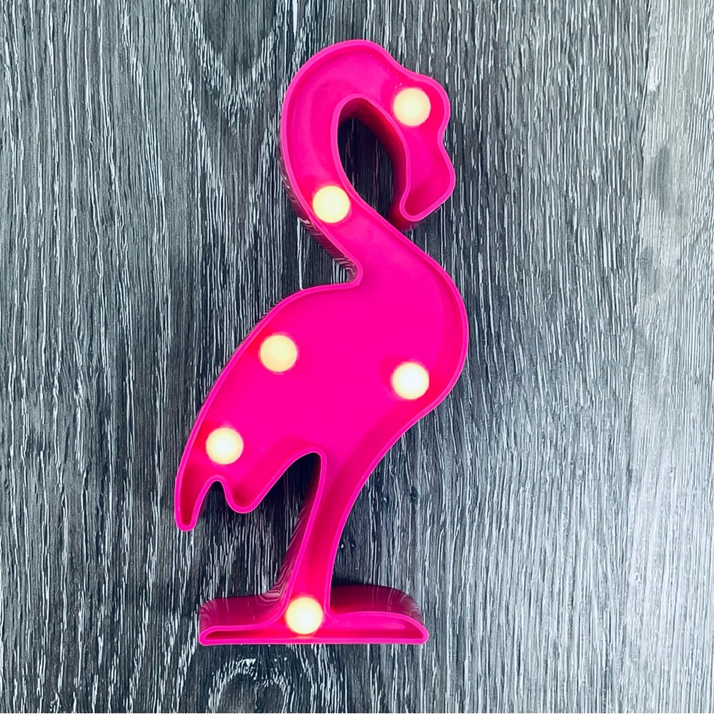 Flamingo light up vacay vacation beach party decor decoration accessory pink